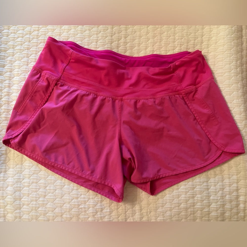 Lululemon hot pink shorts 4” size 8